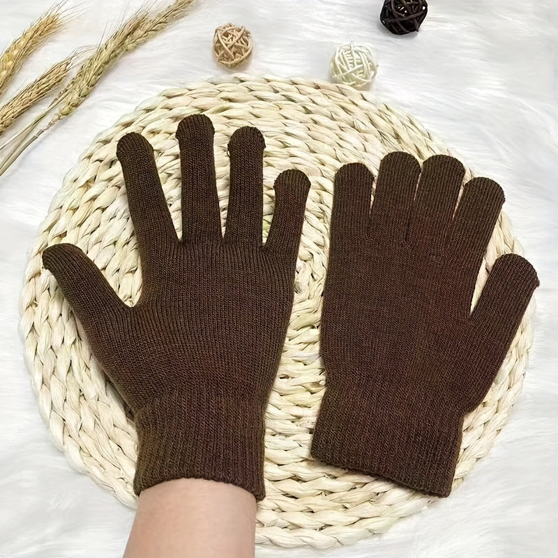 Gants thermiques de vélo en maille, bleu, noir, gris, rouge et vert herbe