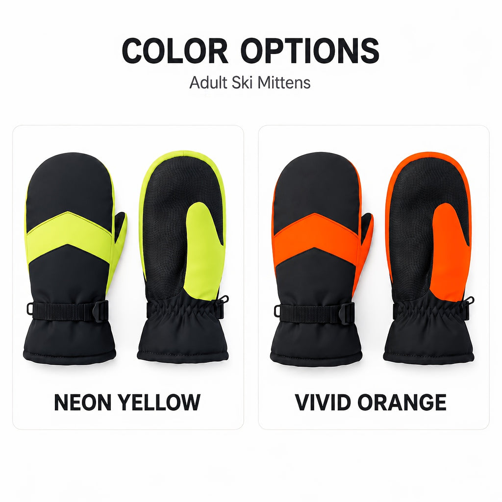 Gants doublés en maille, 2 coloris, jaune néon