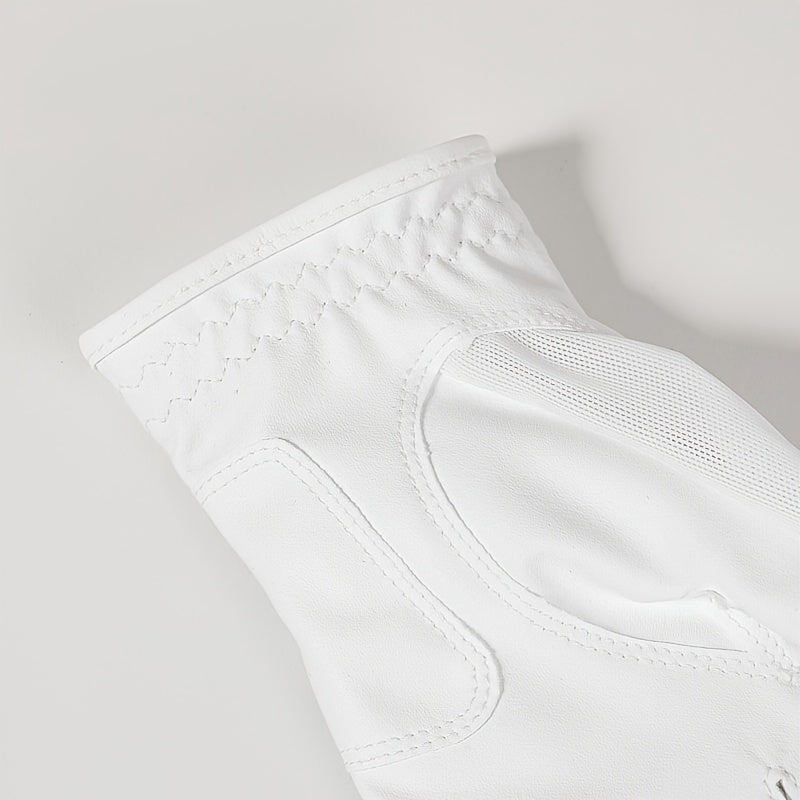Gants à deux doigts ouverts de golf respirants à paume renforcée en simili cuir