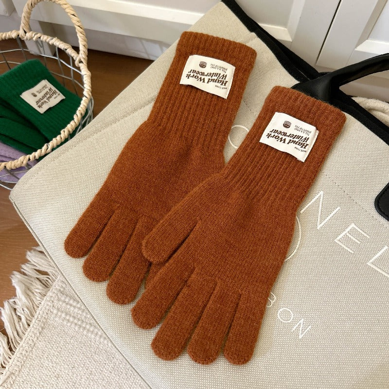 Gants tactiles coupe-vent à étiquette cousue en maille — lot de 3 paires