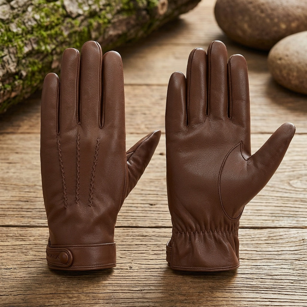 Gants en cuir, 3 coloris, cuir de mouton