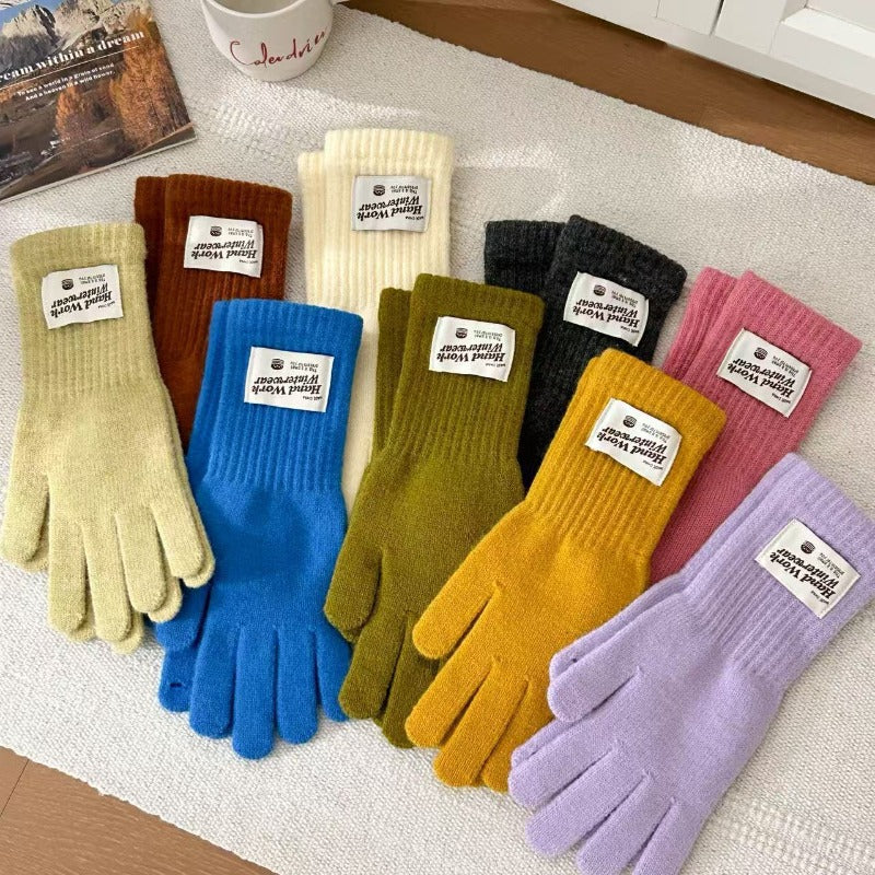 Gants tactiles coupe-vent à étiquette cousue en maille — lot de 3 paires
