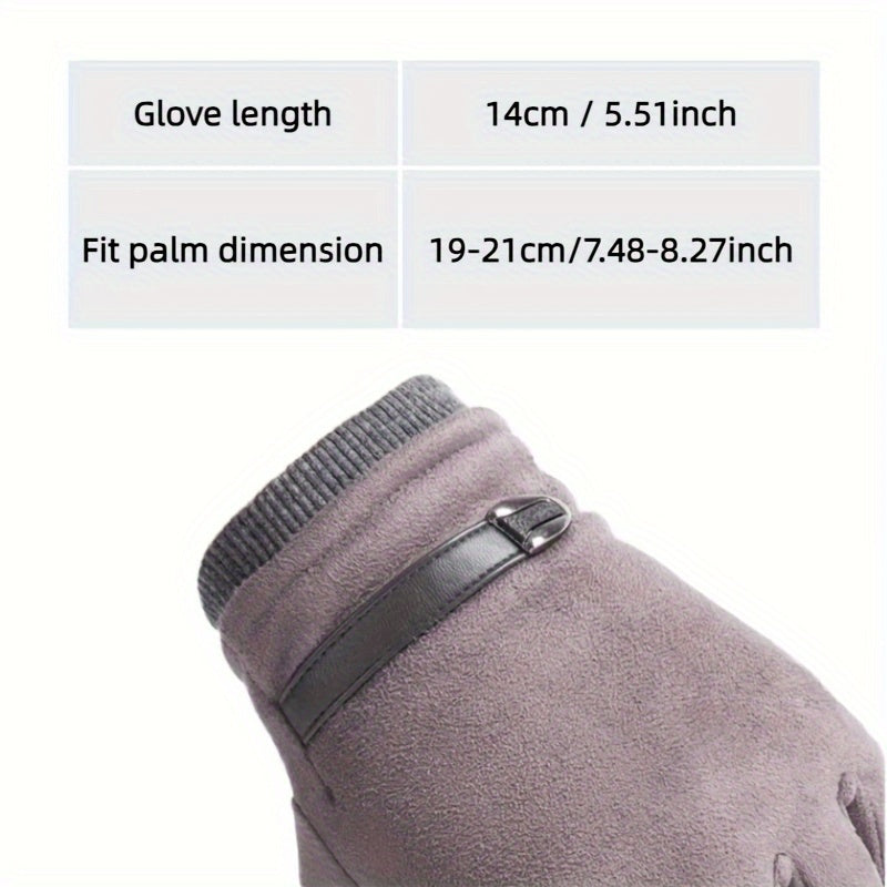 Mitaines à boucle décorative en suédine