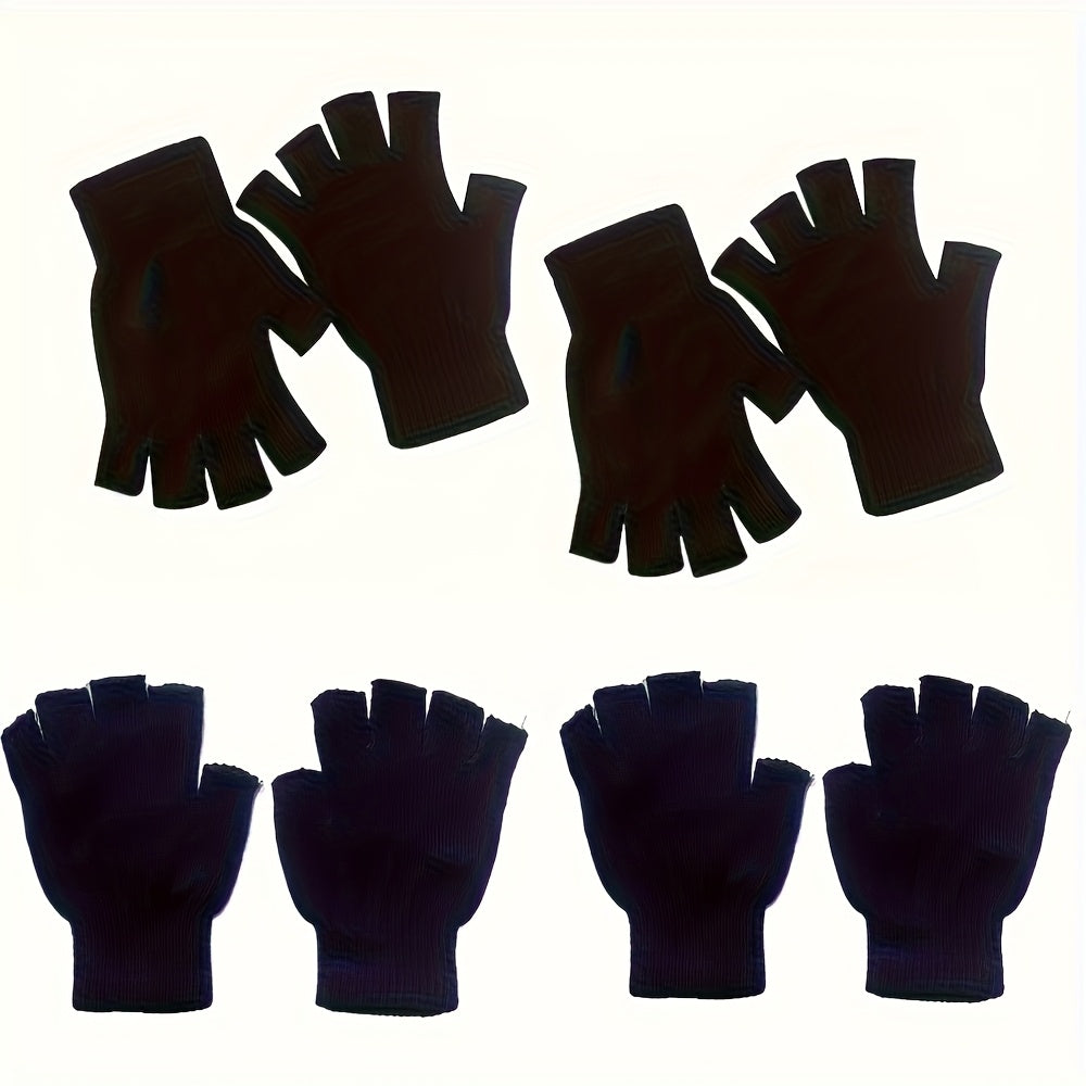 Gants sans doigts thermiques de conduite en maille — lot de 4 paires