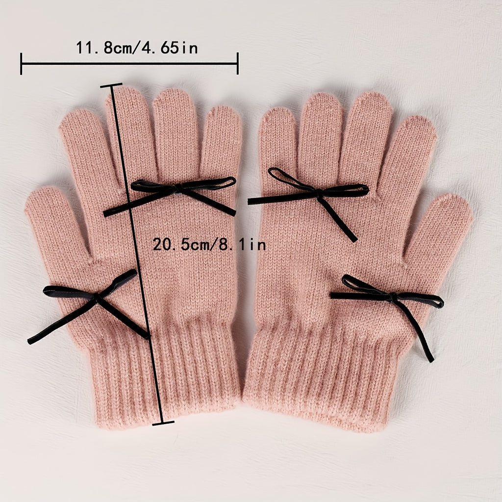Gants à poignet côtelé en maille — lot de 2 paires