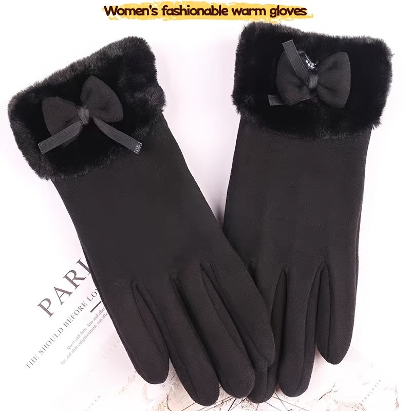 Gants tactiles en suédine, gris
