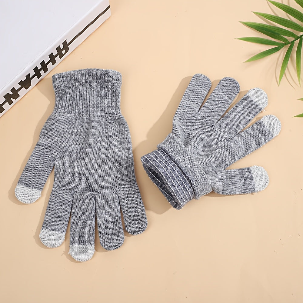 Gants tactiles thermiques en maille, 5 coloris