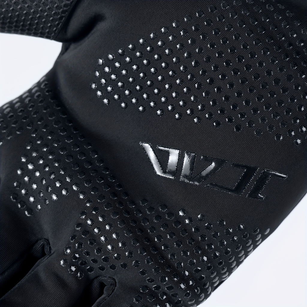 Gants tactiles coupe-vent en maille, noir