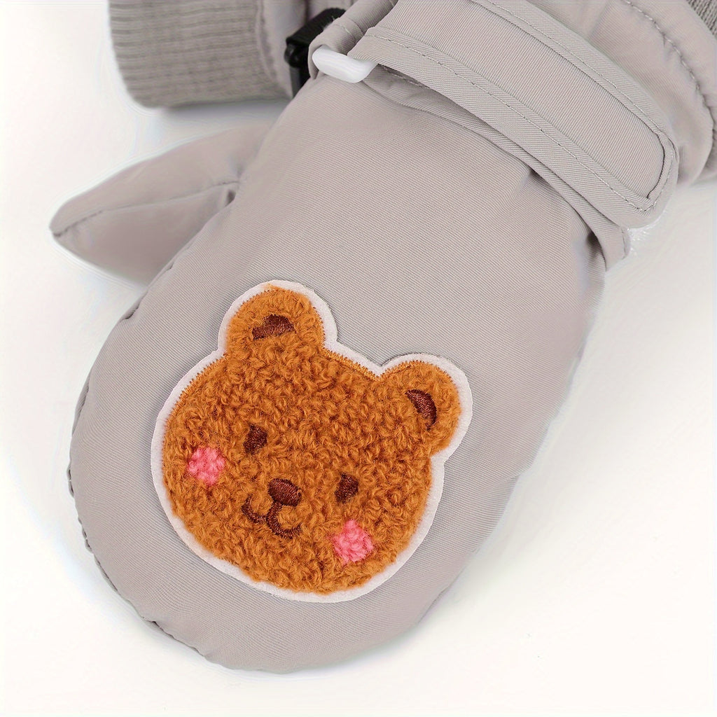 Gants moufles doublés en maille