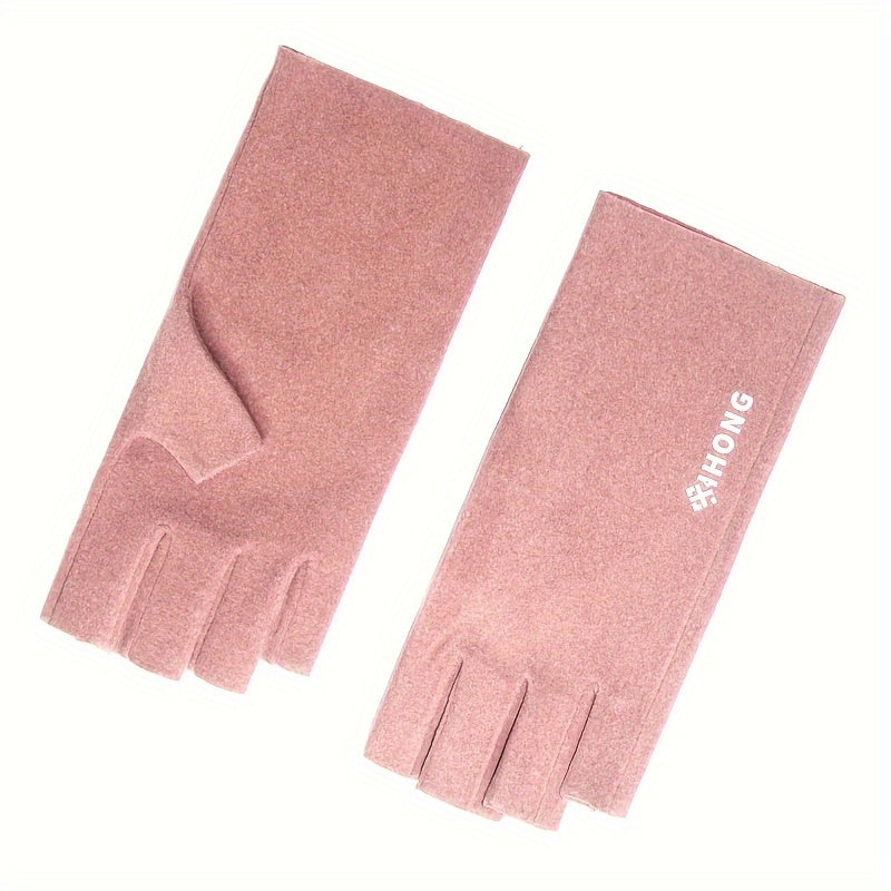 Gants sans doigts thermiques en maille, 8 coloris