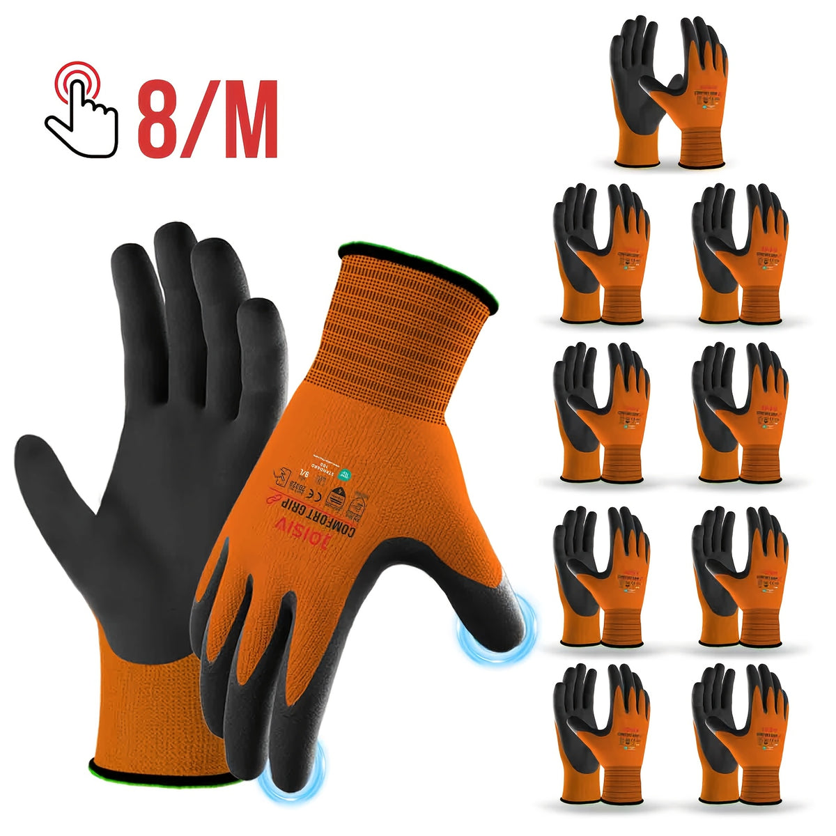 Orange/Noir (10 paires) / 8/mois