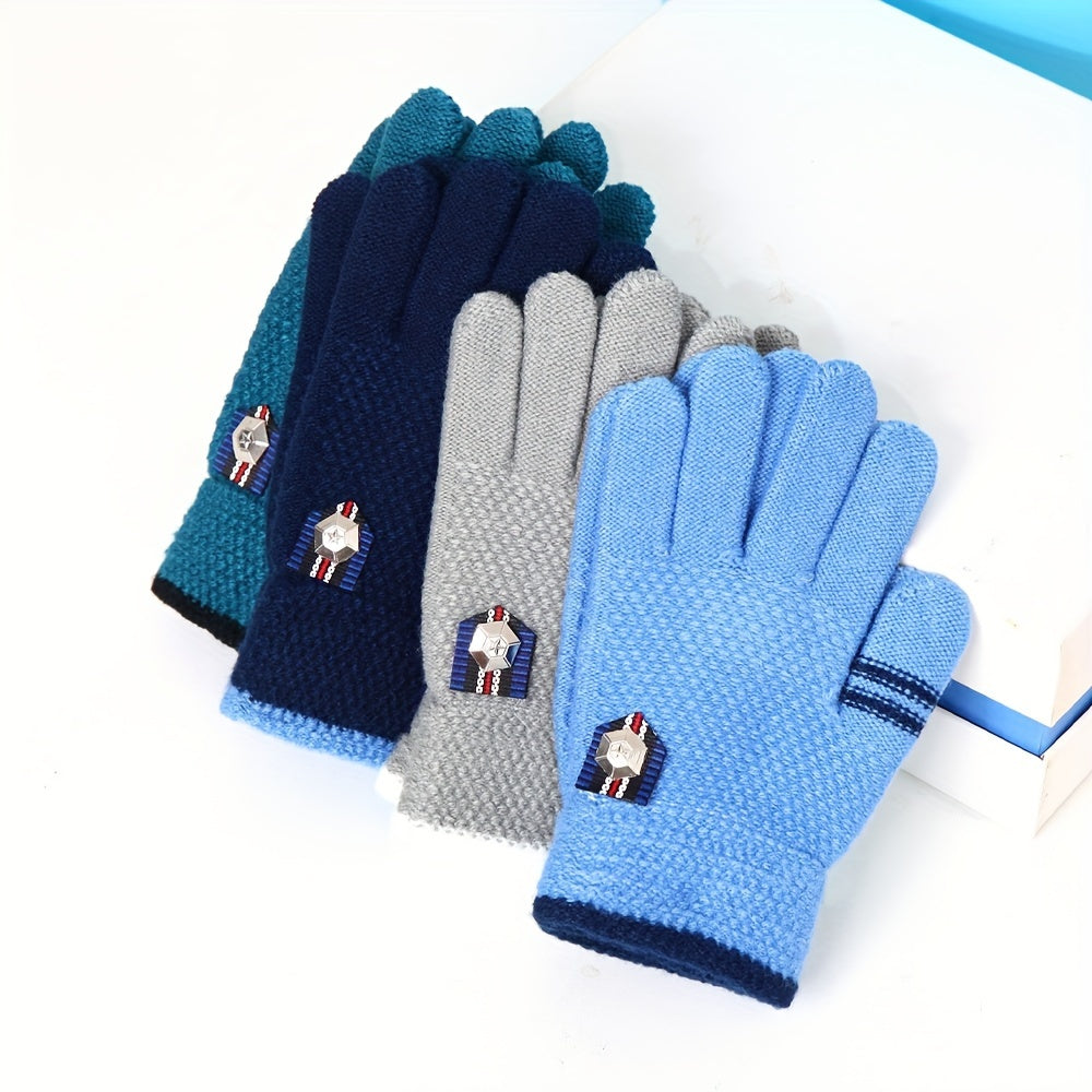 Gants épais en maille épaisse pour enfant — lot de 2 paires
