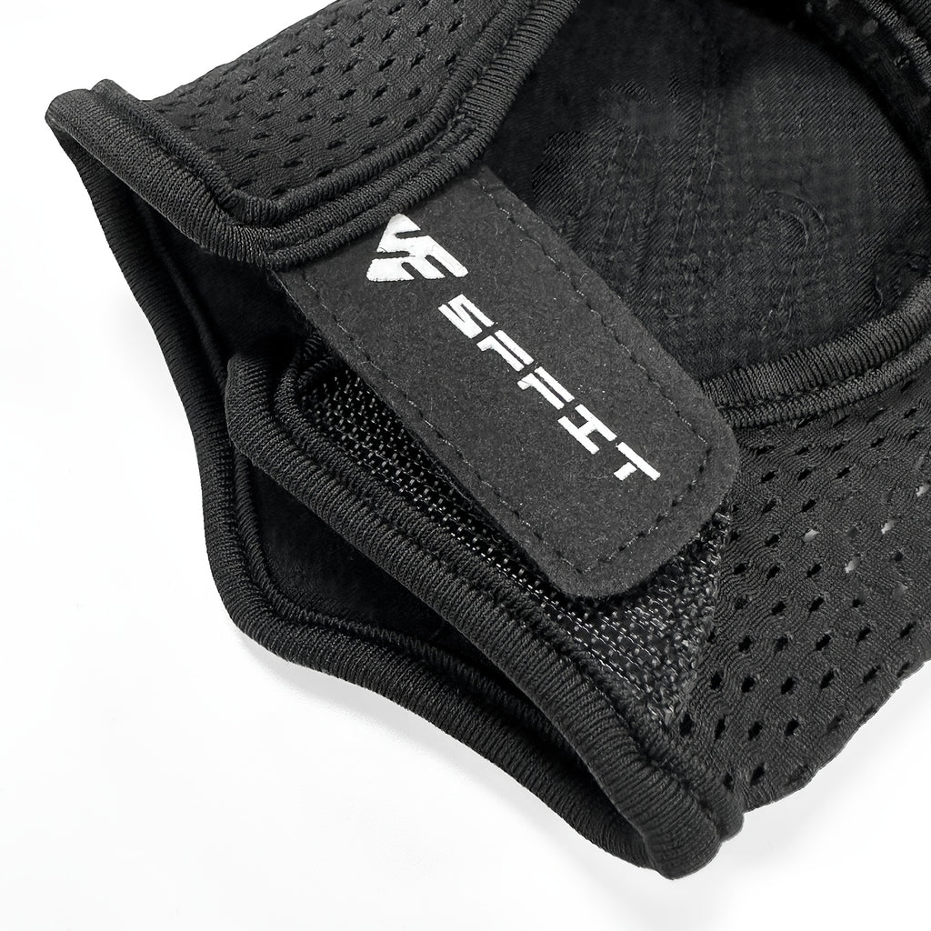 Gants de musculation sans doigts antidérapants, noir