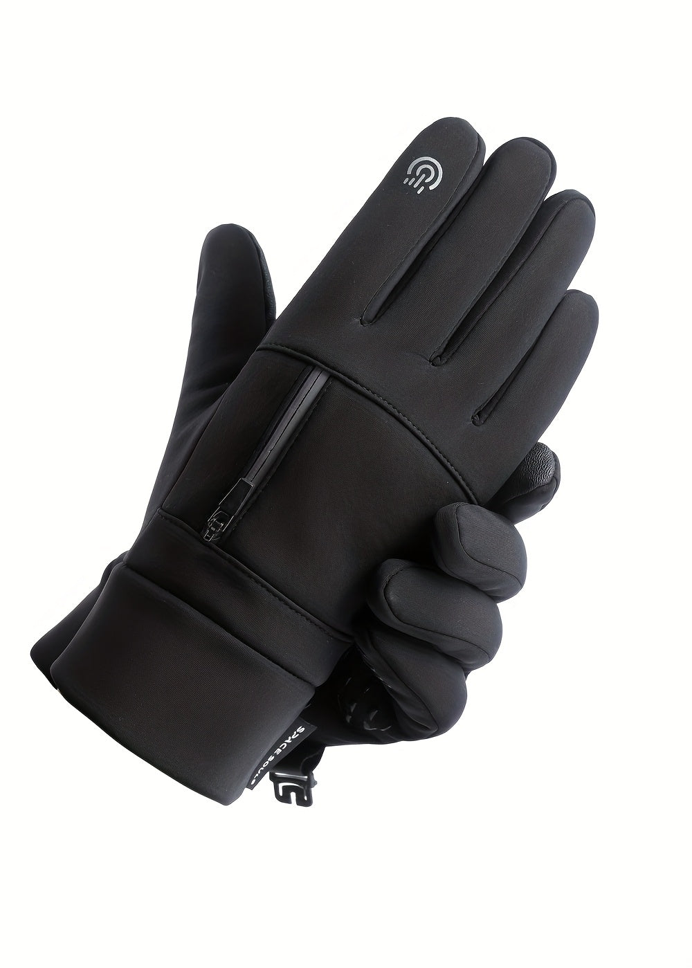 Gants à doigts rabattables tactiles à picots en softshell às oursons