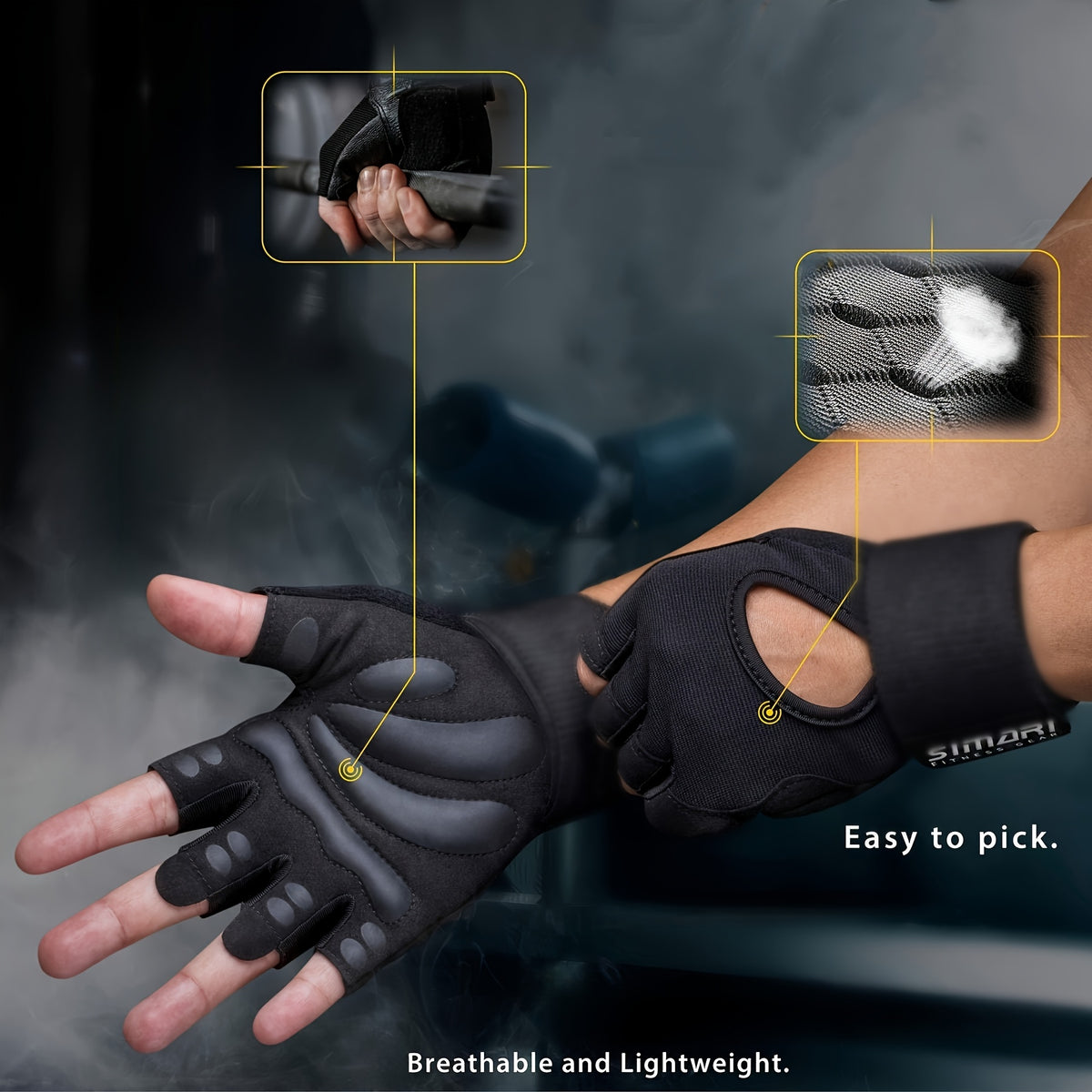 Gants de musculation en maille