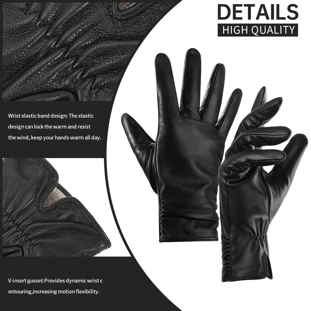 Gants coupe-vent en cuir