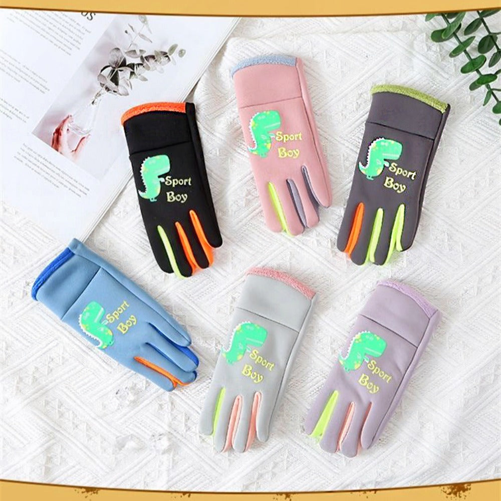 Gants de ski à motif dinosaure pour enfant — lot de 3 paires