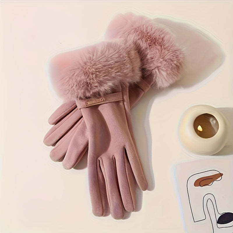 Gants doublés thermiques en cachemire
