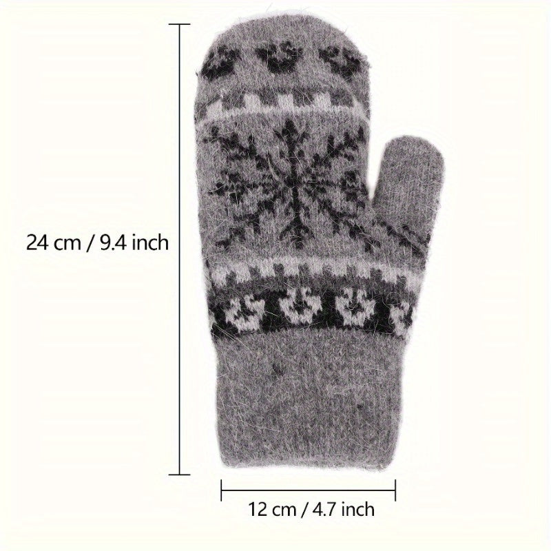Gants mitaines doublés thermiques en maille