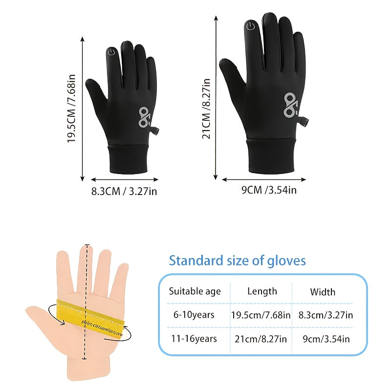 Gants tactiles à manchette longue en softshell