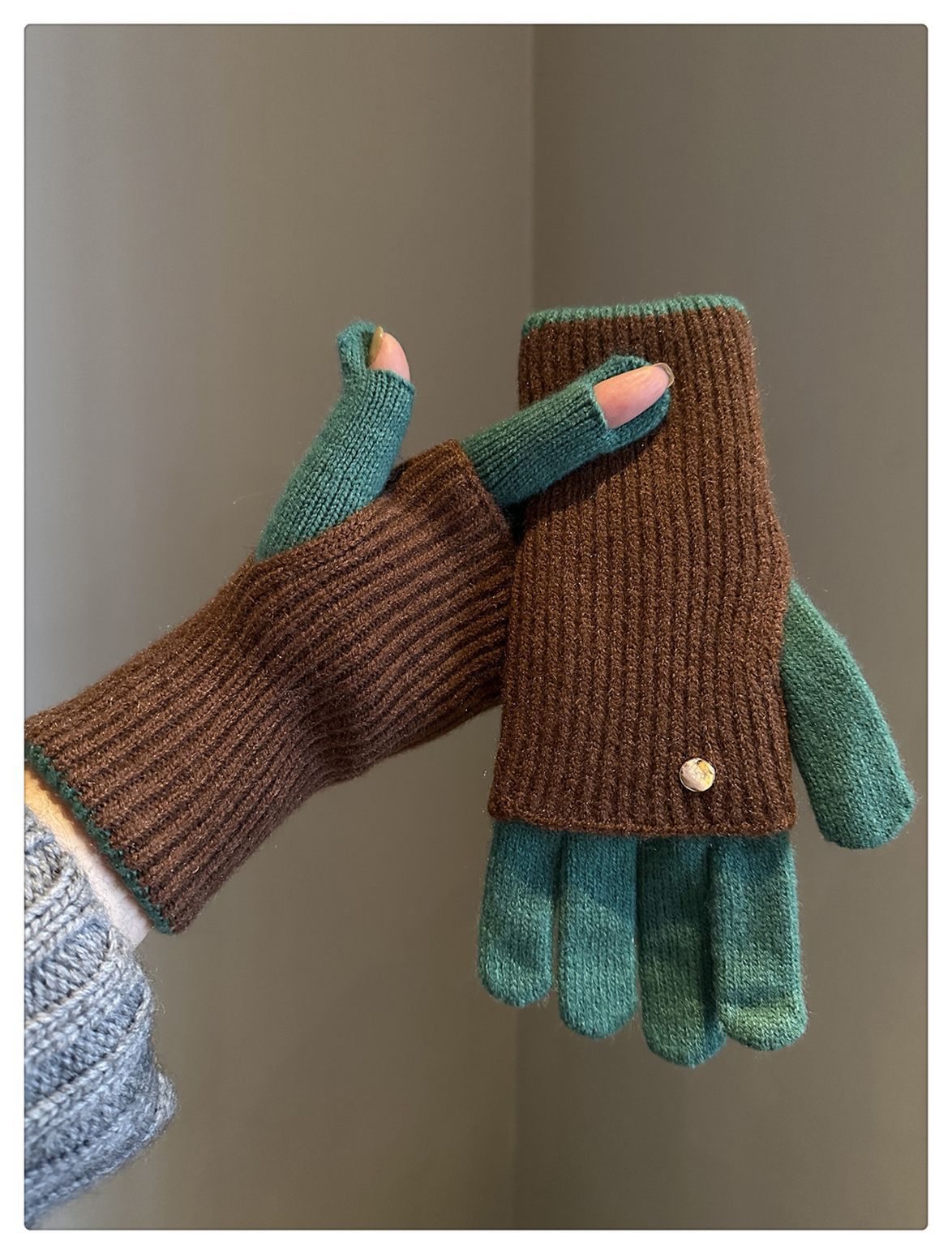 Gants sans doigts doublés en laine
