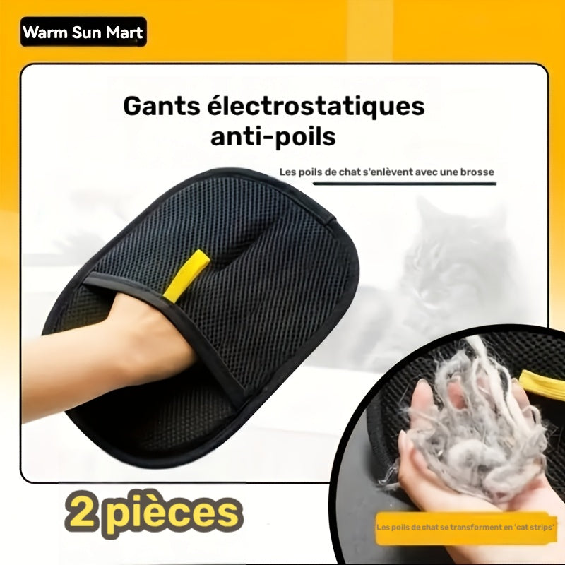 Gants doublés en maille — lot de 2 paires