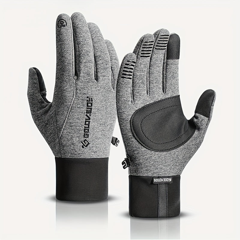Gants tactiles coupe-vent antidérapants, gris